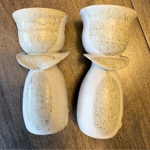 Vintage Jerry Glass Studio Pottery Bud Vases - 2 Signed Hand-Thrown